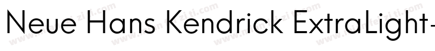 Neue Hans Kendrick ExtraLight字体转换